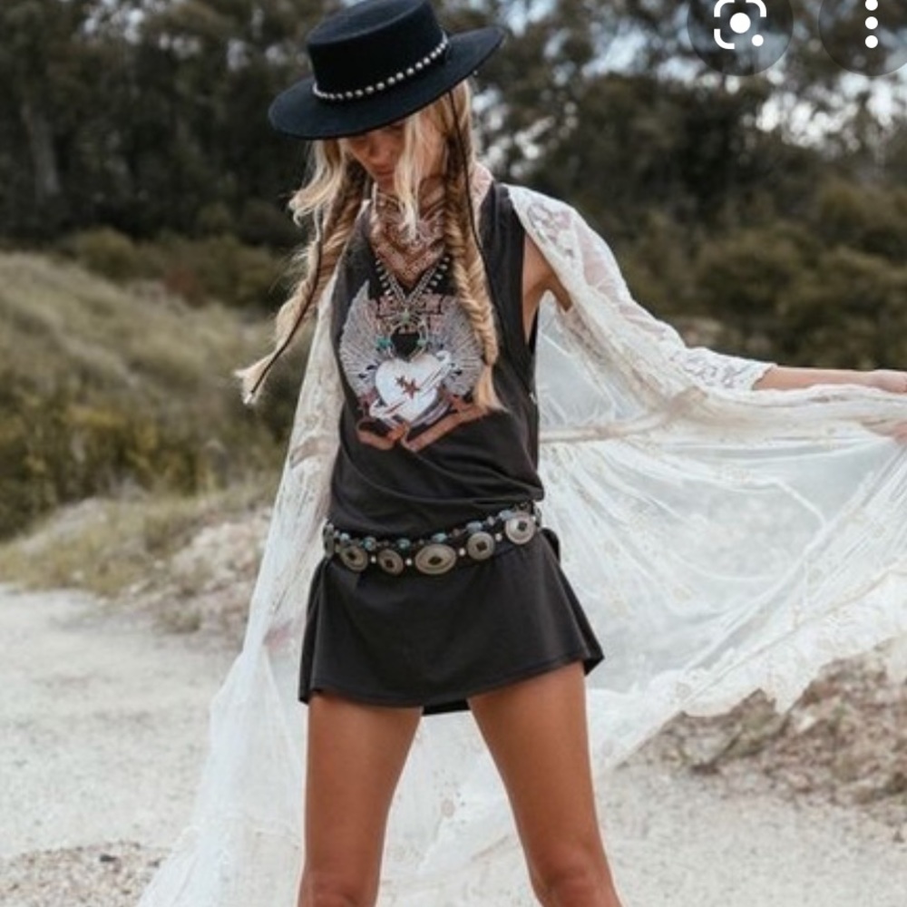 Spell Designs Dancing Outlaw sleeveless mini dress or long tunic. - Picture 3 of 11